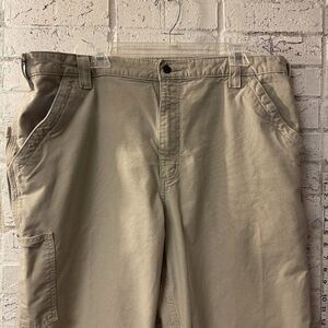 Carhartt Original Loose Fit Work Pants Men's 40x30 Brown Canvas